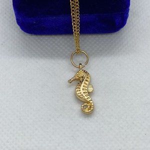 Gold Plated Seahorse Necklace